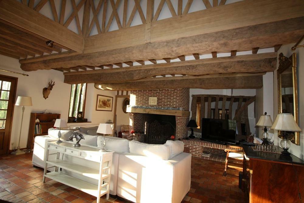 Maison Normande De Caractere A Colombages Saint-Hymer Exteriör bild
