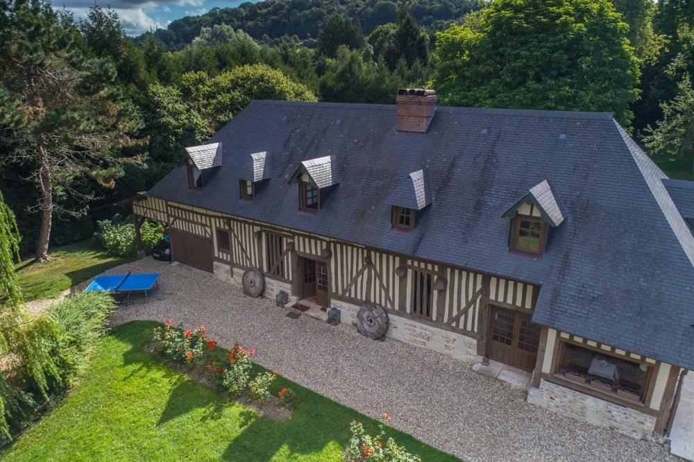 Maison Normande De Caractere A Colombages Saint-Hymer Exteriör bild