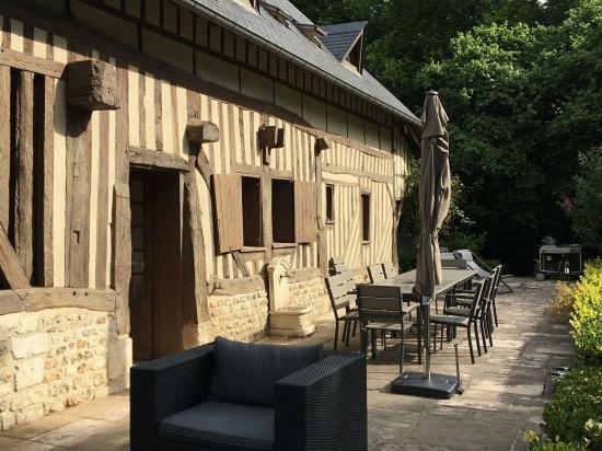 Maison Normande De Caractere A Colombages Saint-Hymer Exteriör bild